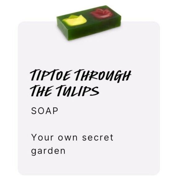 Lush Kitchen Tiptoe Through the Tulips Bar Soap Limited Edition Floral NWT - Picture 2 of 10